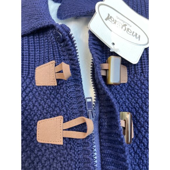 Mayoral Baby Boy Knit Toggle Cardigan Jacket Navy Blue Sz 2-4M - Picture 5 of 8